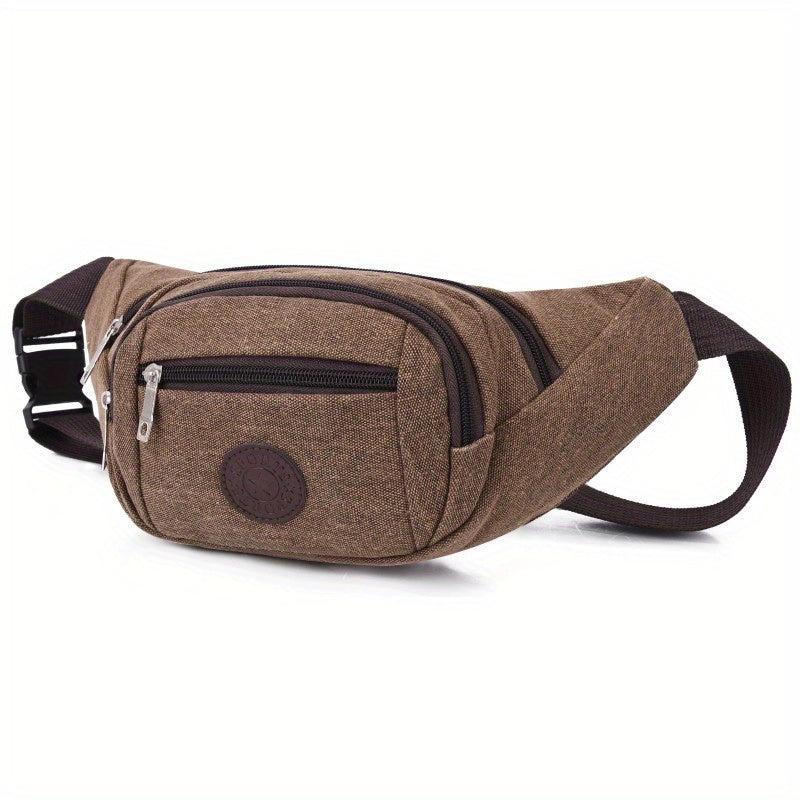 Canvas Waist Bag Chest Bag Fanny Pack for Sports Travel