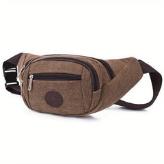 Canvas Waist Bag Chest Bag Fanny Pack for Sports Travel