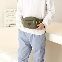 Canvas Waist Bag Chest Bag Fanny Pack for Sports Travel
