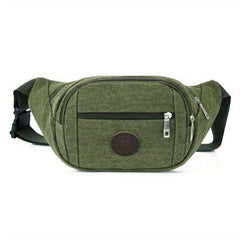 Canvas Waist Bag Chest Bag Fanny Pack for Sports Travel