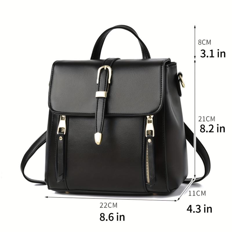 Small Flap Backpack Purse Faux Leather Handbags