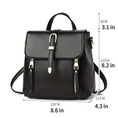 Small Flap Backpack Purse Faux Leather Handbags