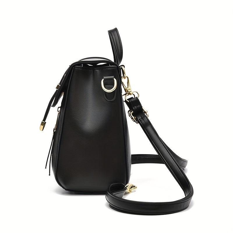 Small Flap Backpack Purse Faux Leather Handbags