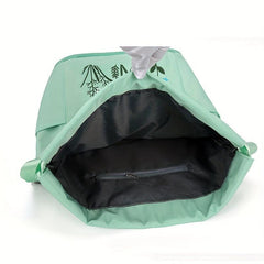 Embroidered Flower Drawstring Backpack