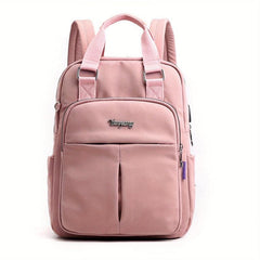 Large Capacity Preppy Backpack with Charging Port