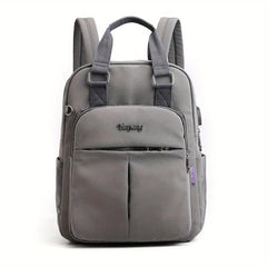 Large Capacity Preppy Backpack with Charging Port
