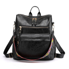 Vintage Backpack Purse PU Leather Women's Daypack