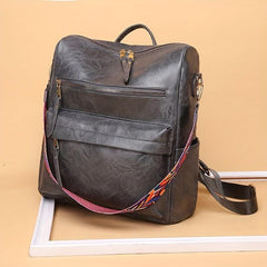 Vintage Backpack Purse PU Leather Women's Daypack