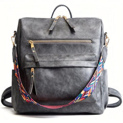 Vintage Backpack Purse PU Leather Women's Daypack