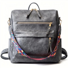Vintage Backpack Purse PU Leather Women's Daypack