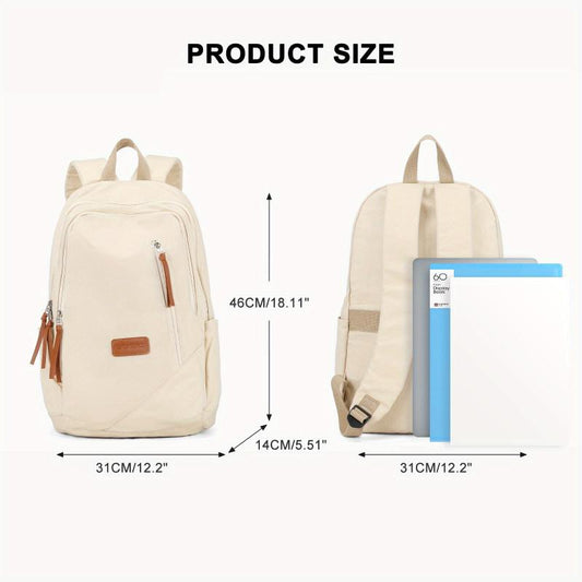 Large Capacity Preppy Backpack College Back To School Bag Casual Travel Daypack