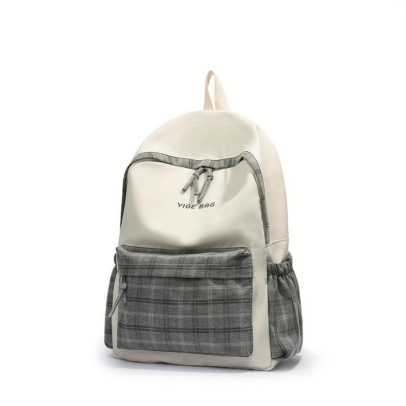 Colorblock School Bag Large Capacity Backpack