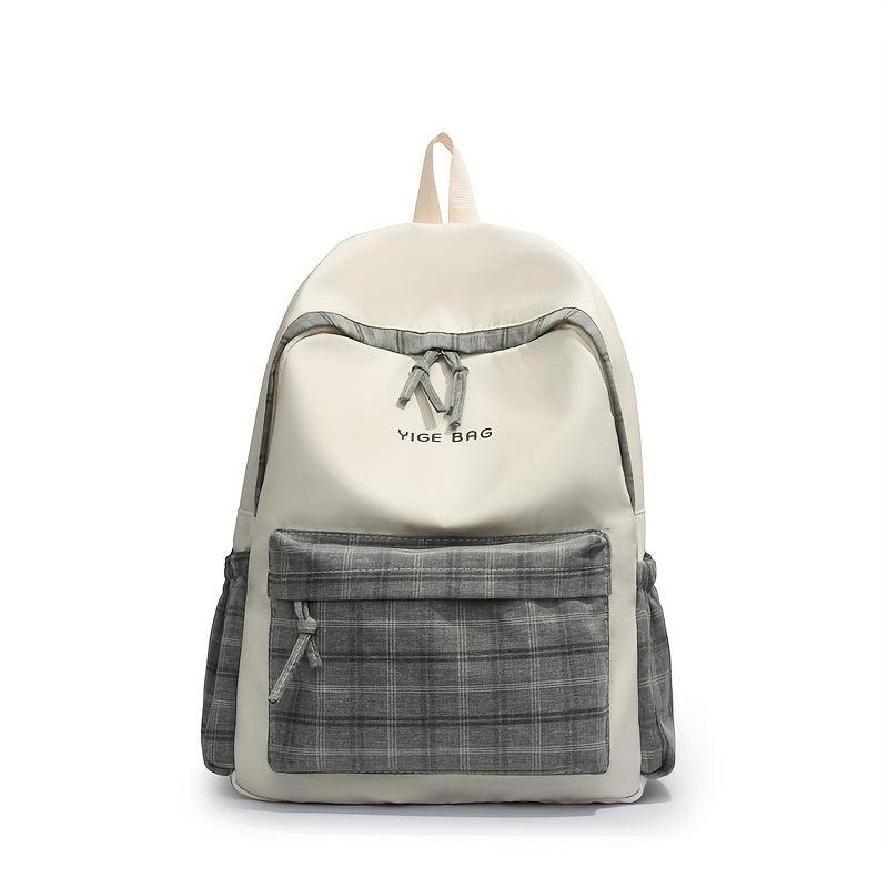 Colorblock School Bag Large Capacity Backpack