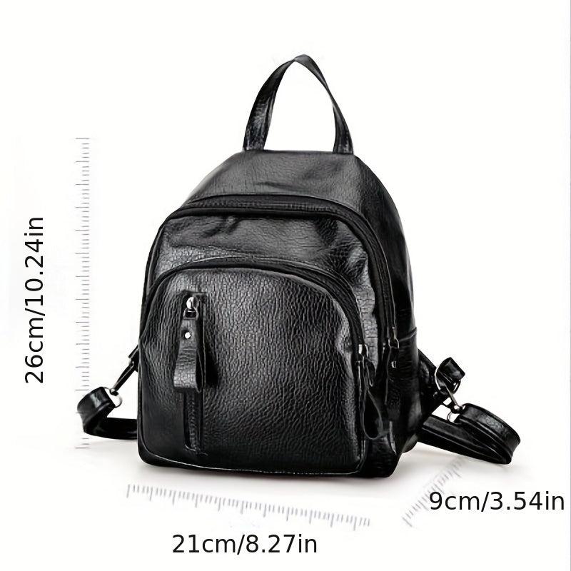 Minimalist Double Layer Backpack Preppy School Bag Women's Daypack & Purse