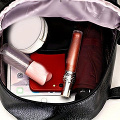 Minimalist Double Layer Backpack Preppy School Bag Women's Daypack & Purse