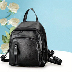 Minimalist Double Layer Backpack Preppy School Bag Women's Daypack & Purse