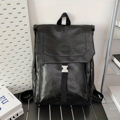 Stylish PU Leather Backpack Large Capacity Travel School Bag