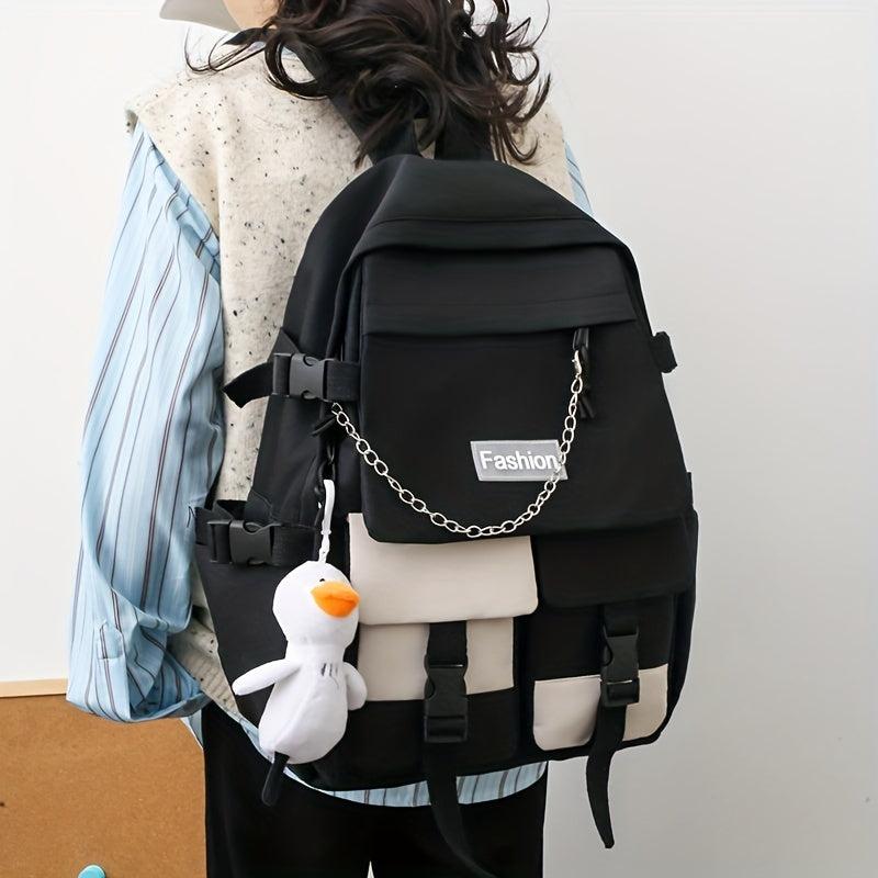Preppy Style Laptop Backpack for Travel