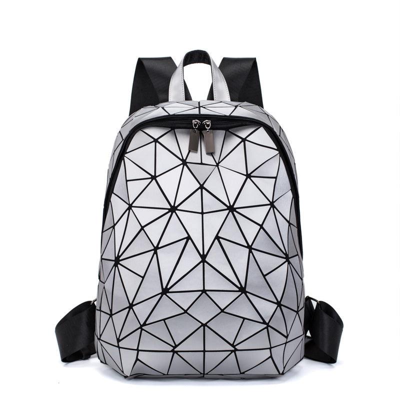 Geometric Backpack Luminous Holographic Reflective Bag