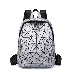 Geometric Backpack Luminous Holographic Reflective Bag