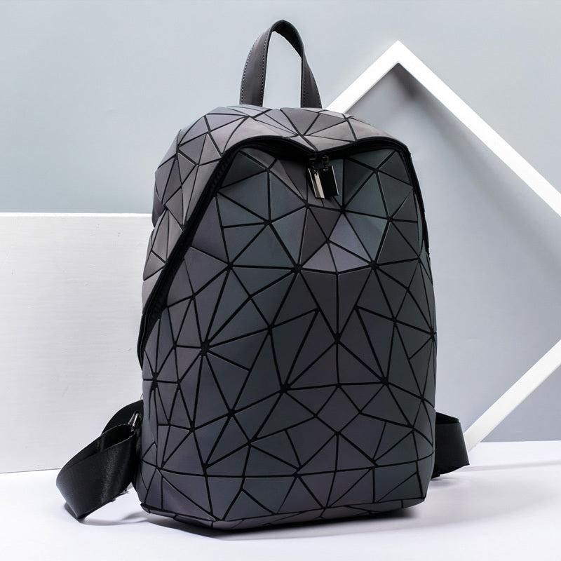 Geometric Backpack Luminous Holographic Reflective Bag