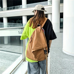 Large Capacity Foldable Backpack Multifunctional Zipper Schoolbag