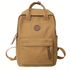 Vintage Zipper Backpack Large Capacity Rucksack