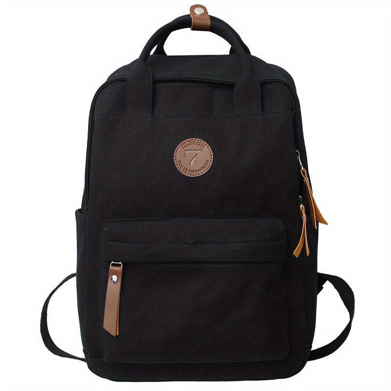 Vintage Zipper Backpack Large Capacity Rucksack