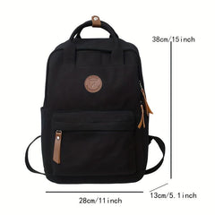 Vintage Zipper Backpack Large Capacity Rucksack