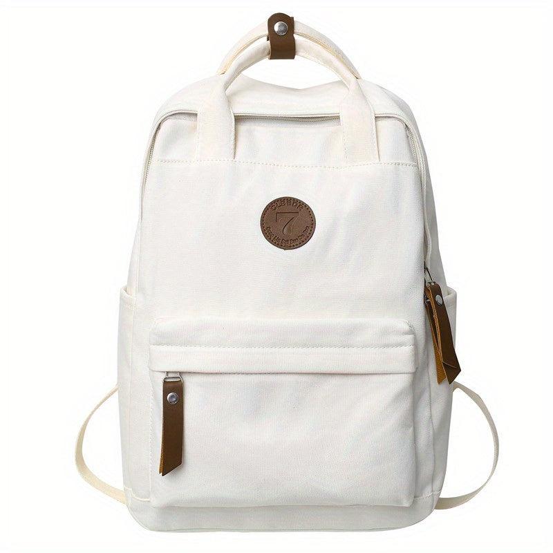 Vintage Zipper Backpack Large Capacity Rucksack