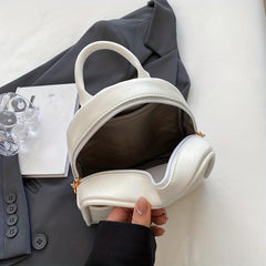Mini Solid Backpack For Women Convertible Crossbody Bag