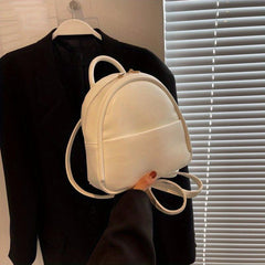 Mini Solid Backpack For Women Convertible Crossbody Bag