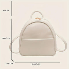 Mini Solid Backpack For Women Convertible Crossbody Bag