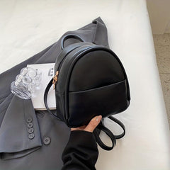 Mini Solid Backpack For Women Convertible Crossbody Bag