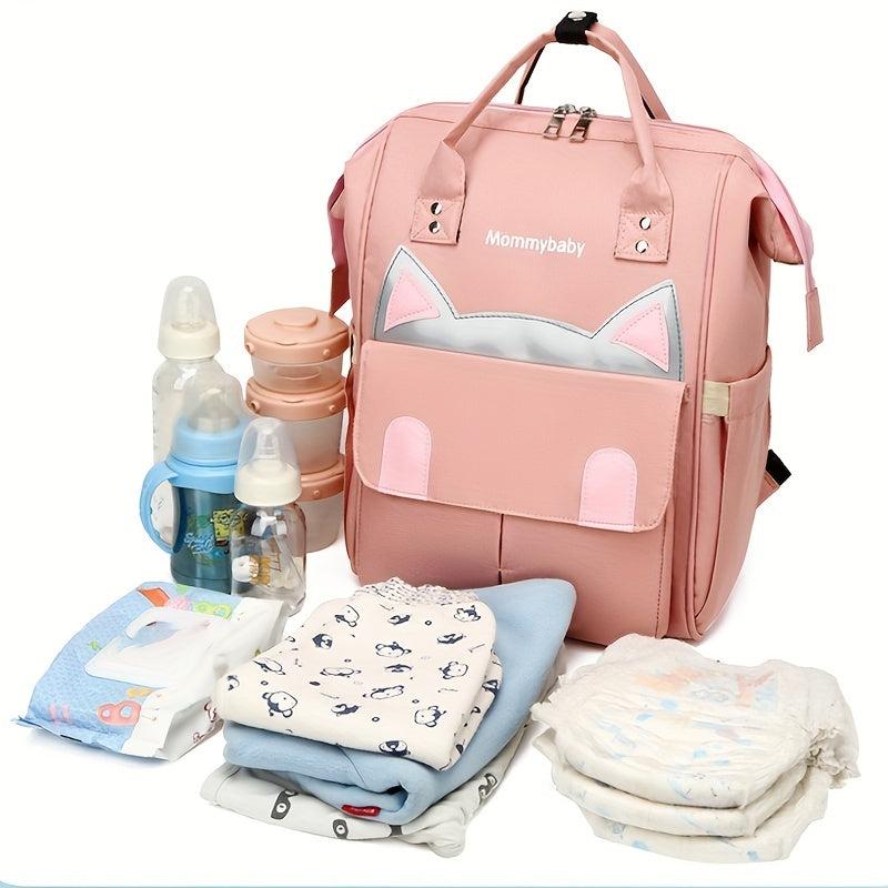 Cat Baby Diaper Bag Functional Tote Backpack Top Handle Mommy Bag