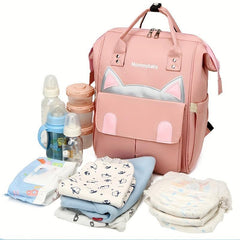 Cat Baby Diaper Bag Functional Tote Backpack Top Handle Mommy Bag