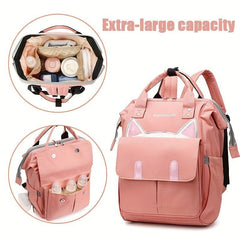 Cat Baby Diaper Bag Functional Tote Backpack Top Handle Mommy Bag