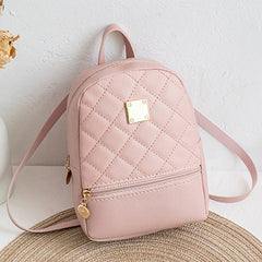 Stylish Argyle Quilted Mini Backpack for Women
