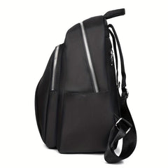 Casual Solid Zipper Backpack All Match Zipper Travel Storage Daypack