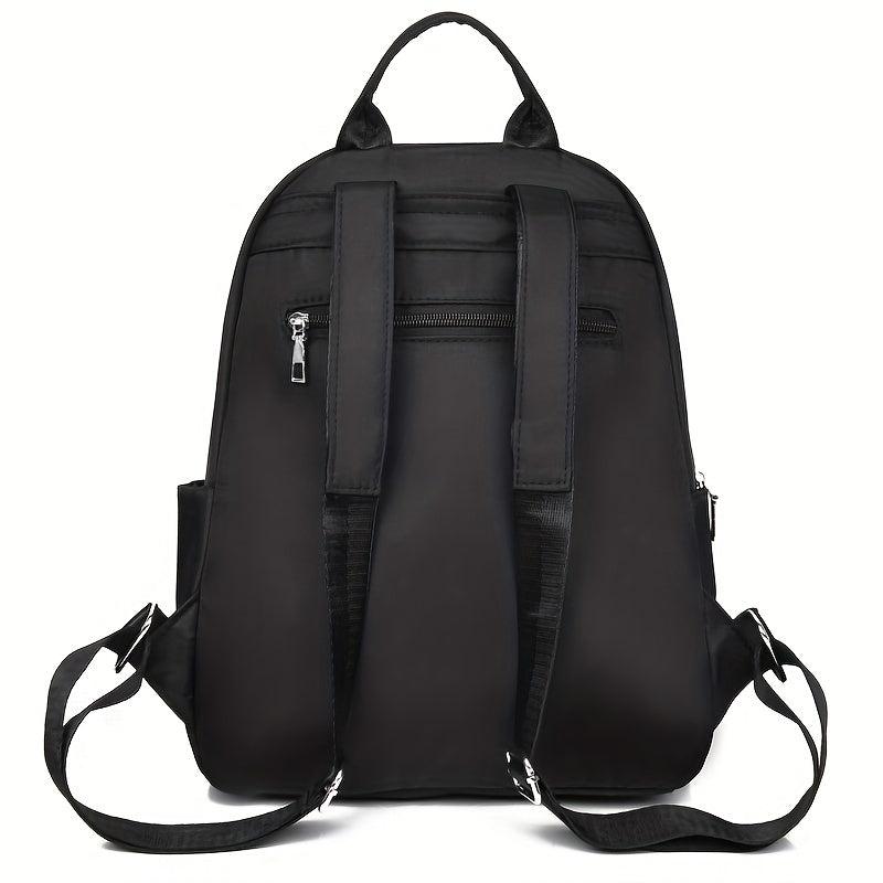 Casual Solid Zipper Backpack All Match Zipper Travel Storage Daypack