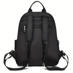 Casual Solid Zipper Backpack All Match Zipper Travel Storage Daypack