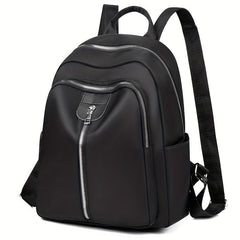 Casual Solid Zipper Backpack All Match Zipper Travel Storage Daypack
