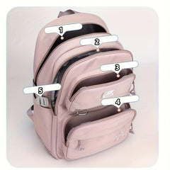 Large Capacity Nylon School Travel Backpack Durable Lightweight