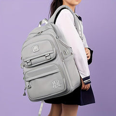 Large Capacity Nylon School Travel Backpack Durable Lightweight