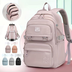 Large Capacity Nylon School Travel Backpack Durable Lightweight