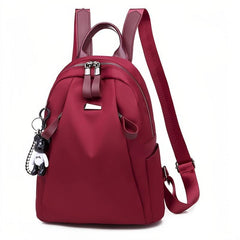 Small Nylon Backpack with Zipper for Work & School
