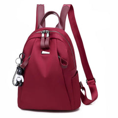 Small Nylon Backpack with Zipper for Work & School
