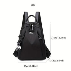 Small Nylon Backpack with Zipper for Work & School