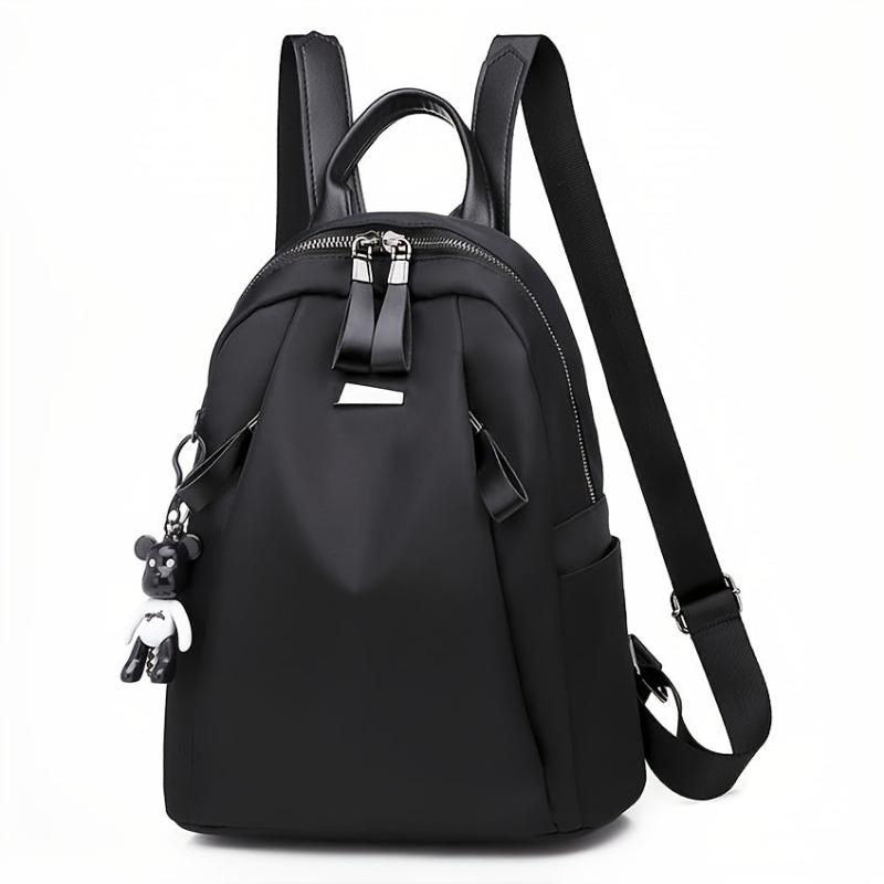 Small Nylon Backpack with Zipper for Work & School