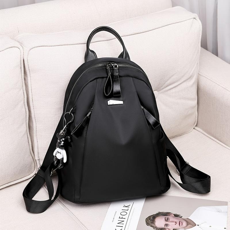 Small Nylon Backpack with Zipper for Work & School
